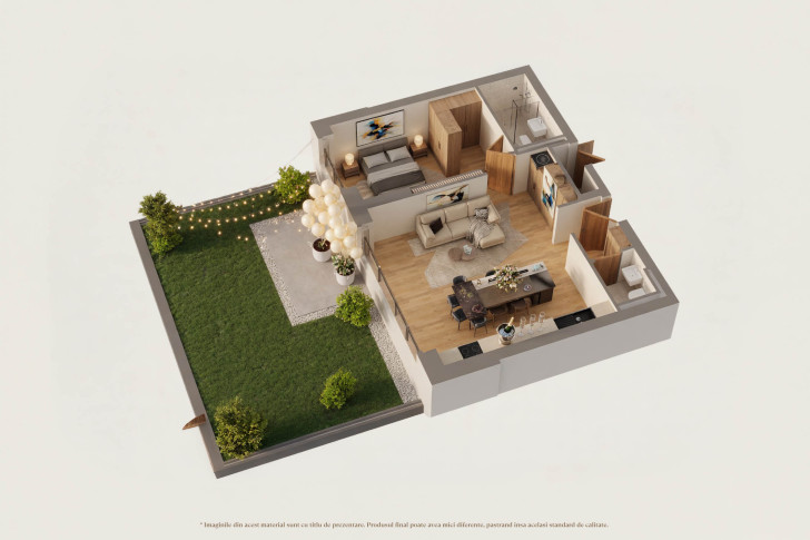 Apartamente cu grădină 2D3P
