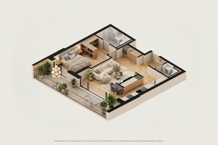 Apartamente 2 camere 2D